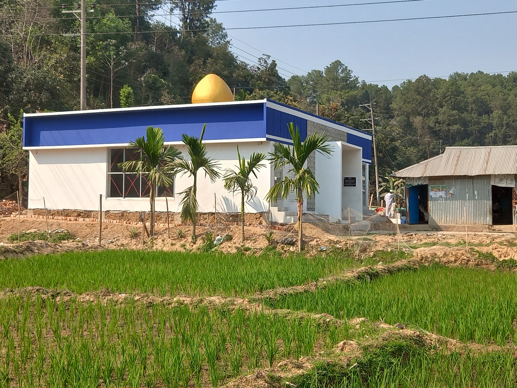 A newly built community masjid in rural Bangladesh